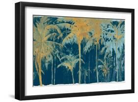 Teal and Gold Palms-Patricia Pinto-Framed Art Print