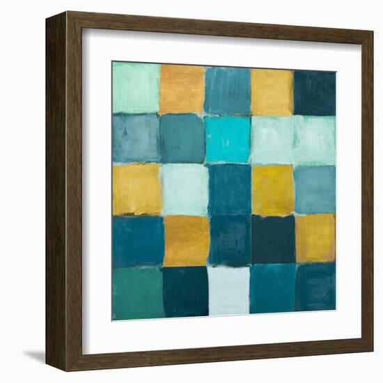 Teal and Gold Rural Facade I-Lanie Loreth-Framed Art Print