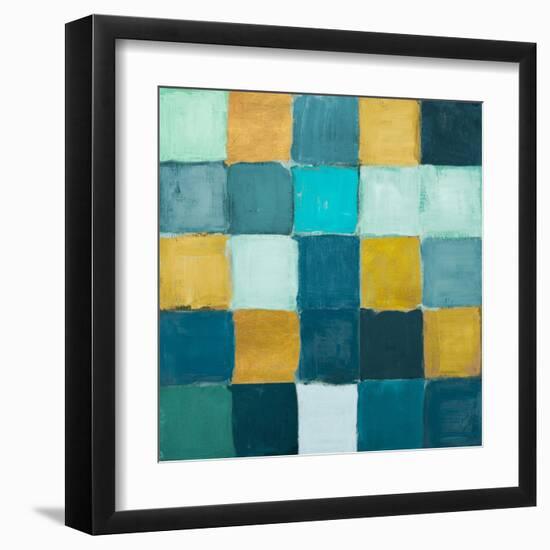 Teal and Gold Rural Facade I-Lanie Loreth-Framed Art Print