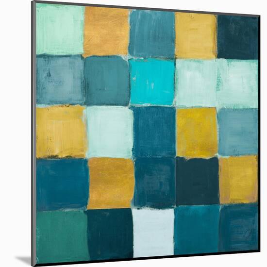 Teal and Gold Rural Facade I-Lanie Loreth-Mounted Art Print