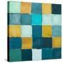 Teal and Gold Rural Facade I-Lanie Loreth-Stretched Canvas