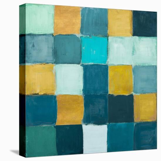 Teal and Gold Rural Facade I-Lanie Loreth-Stretched Canvas