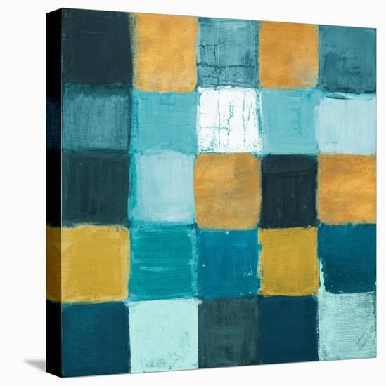 Teal and Gold Rural Facade II-Lanie Loreth-Stretched Canvas