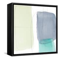 Teal and Grey Abstract II-Lanie Loreth-Framed Stretched Canvas