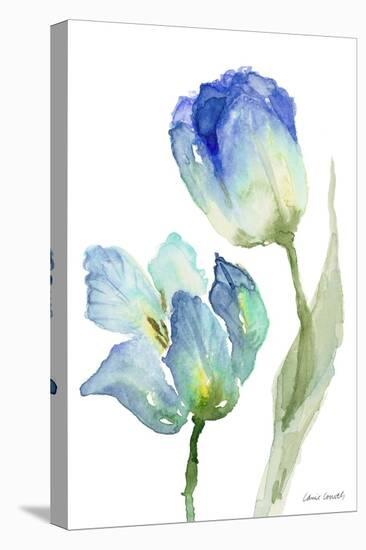 Teal and Lavender Tulips III-Lanie Loreth-Stretched Canvas