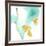 Teal and Ochre Ginko I-June Vess-Framed Art Print