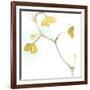 Teal and Ochre Ginko II-June Vess-Framed Art Print