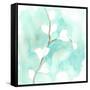 Teal and Ochre Ginko VII-June Vess-Framed Stretched Canvas