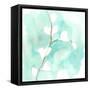 Teal and Ochre Ginko VII-June Vess-Framed Stretched Canvas