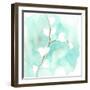 Teal and Ochre Ginko VII-June Vess-Framed Art Print