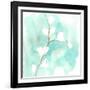 Teal and Ochre Ginko VII-June Vess-Framed Art Print