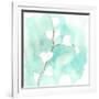 Teal and Ochre Ginko VII-June Vess-Framed Art Print