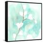 Teal and Ochre Ginko VII-June Vess-Framed Stretched Canvas