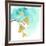 Teal and Ochre Ginko VIII-June Vess-Framed Art Print