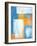 Teal And Orange Abstract Art Painting-T30Gallery-Framed Art Print