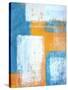 Teal And Orange Abstract Art Painting-T30Gallery-Stretched Canvas
