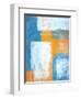 Teal And Orange Abstract Art Painting-T30Gallery-Framed Art Print