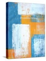 Teal And Orange Abstract Art Painting-T30Gallery-Stretched Canvas
