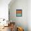 Teal and Orange Abstract Study-Emma Moore-Framed Stretched Canvas displayed on a wall