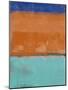 Teal and Orange Abstract Study-Emma Moore-Mounted Art Print