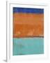 Teal and Orange Abstract Study-Emma Moore-Framed Art Print