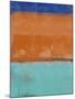 Teal and Orange Abstract Study-Emma Moore-Mounted Art Print