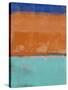 Teal and Orange Abstract Study-Emma Moore-Stretched Canvas