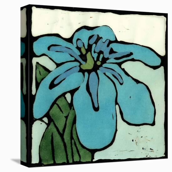 Teal Batik Botanical I-Andrea Davis-Stretched Canvas