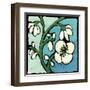 Teal Batik Botanical II-Andrea Davis-Framed Art Print