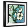 Teal Batik Botanical II-Andrea Davis-Framed Art Print