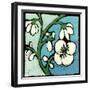 Teal Batik Botanical II-Andrea Davis-Framed Art Print