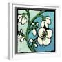 Teal Batik Botanical II-Andrea Davis-Framed Art Print