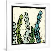 Teal Batik Botanical III-Andrea Davis-Framed Art Print