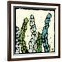 Teal Batik Botanical III-Andrea Davis-Framed Art Print