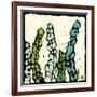 Teal Batik Botanical III-Andrea Davis-Framed Art Print