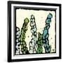 Teal Batik Botanical III-Andrea Davis-Framed Art Print