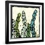 Teal Batik Botanical III-Andrea Davis-Framed Art Print