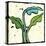 Teal Batik Botanical IV-Andrea Davis-Stretched Canvas