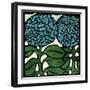 Teal Batik Botanical V-Andrea Davis-Framed Art Print