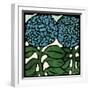 Teal Batik Botanical V-Andrea Davis-Framed Art Print