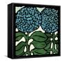 Teal Batik Botanical V-Andrea Davis-Framed Stretched Canvas