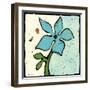 Teal Batik Botanical VI-Andrea Davis-Framed Art Print