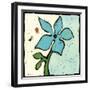 Teal Batik Botanical VI-Andrea Davis-Framed Art Print