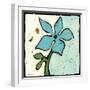 Teal Batik Botanical VI-Andrea Davis-Framed Art Print