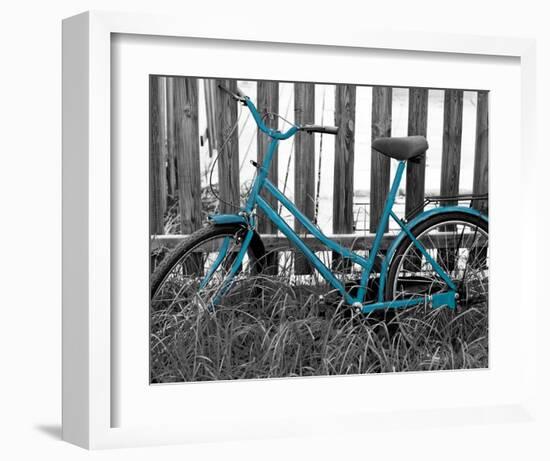 Teal Bike I-null-Framed Art Print