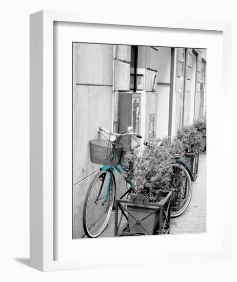 Teal Bike II-null-Framed Art Print