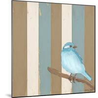 Teal Bird With Stripes-Tammy Kushnir-Mounted Giclee Print