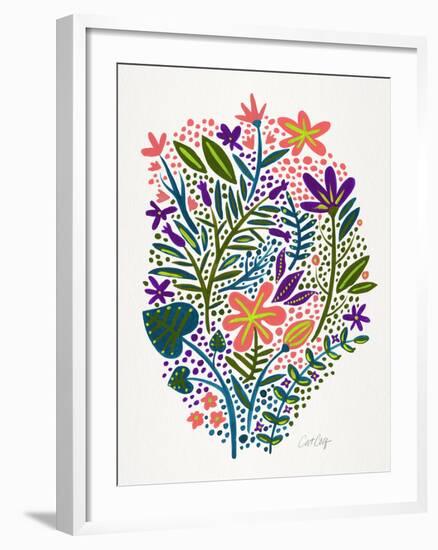 Teal Blush Garden-Cat Coquillette-Framed Giclee Print