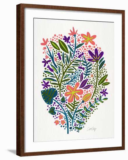 Teal Blush Garden-Cat Coquillette-Framed Giclee Print