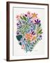 Teal Blush Garden-Cat Coquillette-Framed Giclee Print